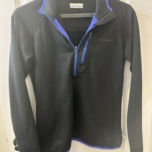 Columbia Black and Purple Half-Zip Pullover